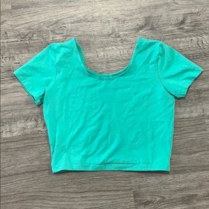Mint green American Apparel crop top